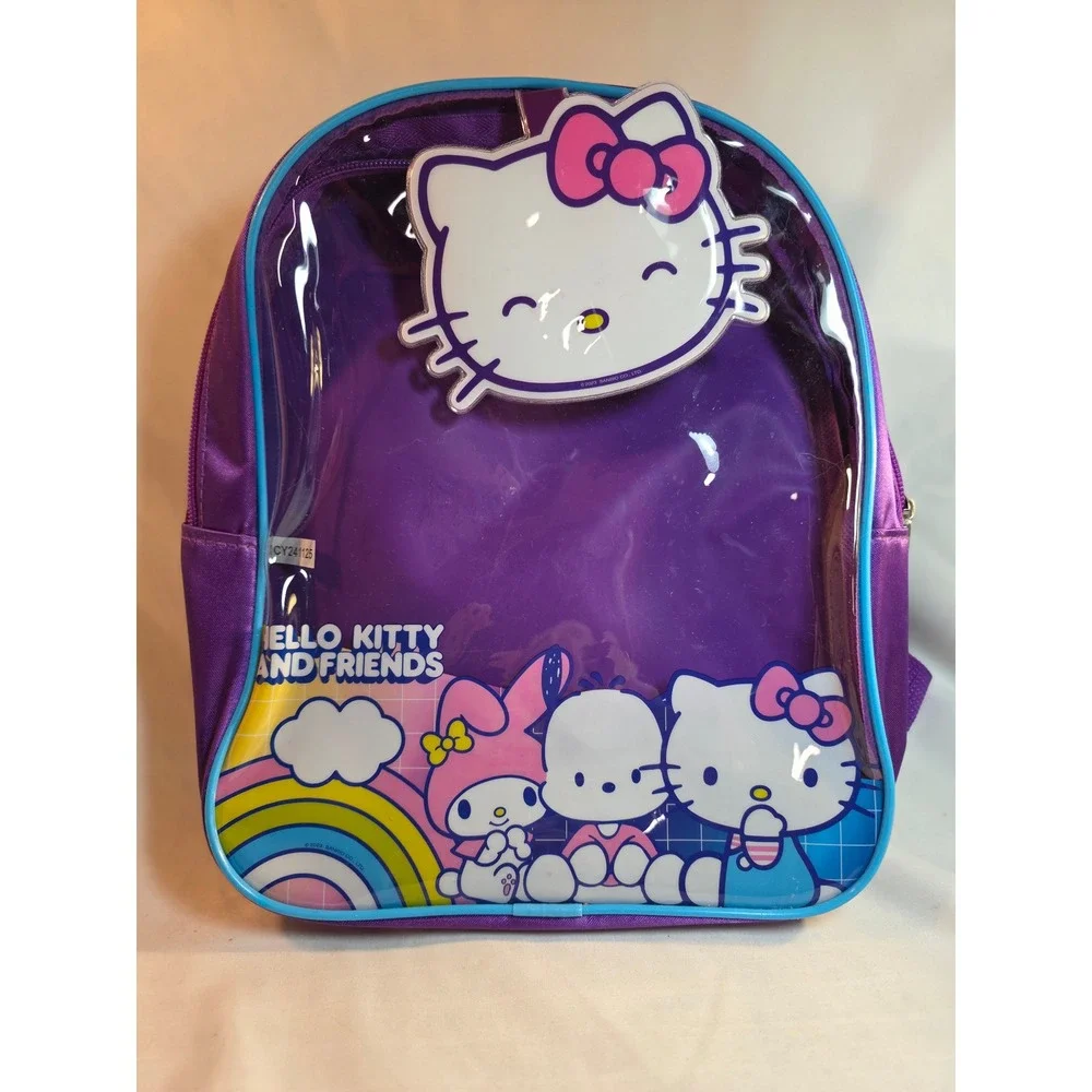 Sanrio Hello Kitty and Friends Purple Mini Backpack Clear Front Mirror 2022